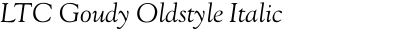 LTC Goudy Oldstyle Italic